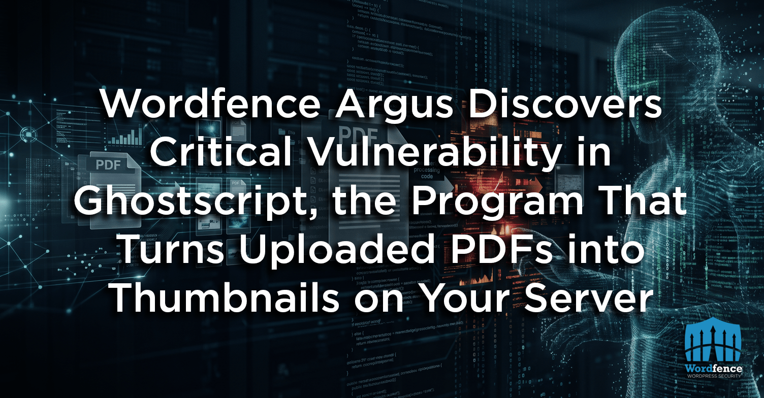 Ghostscript CVE-2026-39919 WordPress PDF preview remote code execution advisory