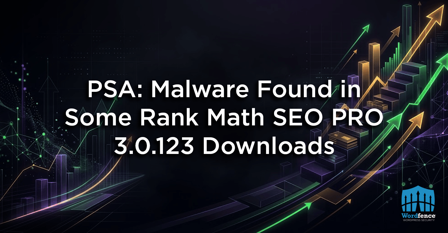 Rank Math SEO PRO 3.0.123 supply-chain malware advisory